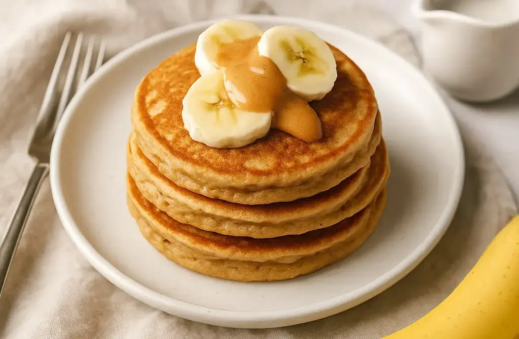 Pancakes de avena y plátano
